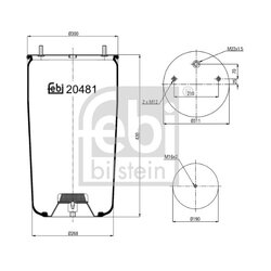 Air Suspension Bellow FEBI 20481 OE Ref 750 570