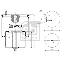 Air Suspension Bellow FEBI 20501 OE Ref 20554755