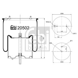 Air Suspension Bellow FEBI 20502 OE Ref 1 422 750