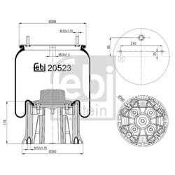 Air Suspension Bellow FEBI 20523 OE Ref 3 229 0031 00
