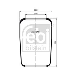 Air Suspension Bellow FEBI 20701 OE Ref B 510040