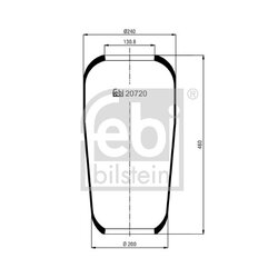 Air Suspension Bellow FEBI 20720 OE Ref 81.43601.0033
