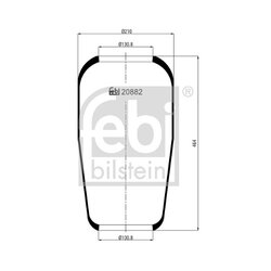 Air Suspension Bellow FEBI 20882 OE Ref 81.43601.0067