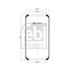 Air Suspension Bellow FEBI 20897 OE Ref 411 623