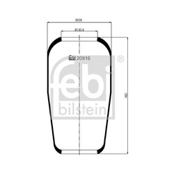 Air Suspension Bellow FEBI 20916 OE Ref 81.43601.0097