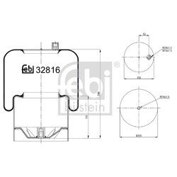 Air Suspension Bellow FEBI 32816 OE Ref 942 320 01 21