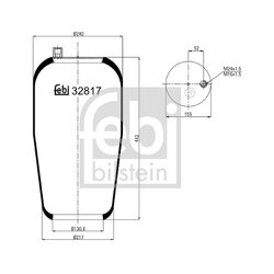 Air Suspension Bellow FEBI 32817 OE Ref A942 328 04 01