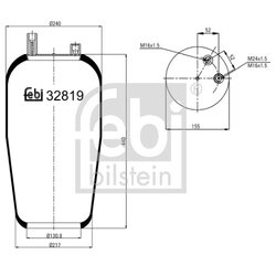 Air Suspension Bellow FEBI 32819 OE Ref A942 328 05 01