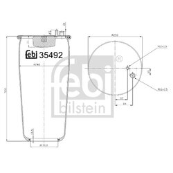 Air Suspension Bellow FEBI 35492 OE Ref 81.43601.0174