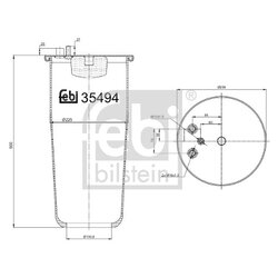Air Suspension Bellow FEBI 35494 OE Ref 81.43601.6065