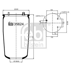 Air Suspension Bellow FEBI 35624 OE Ref 67 504