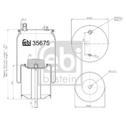 Air Suspension Bellow FEBI 35675 OE Ref 22025613