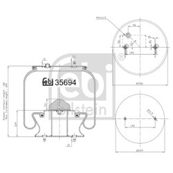 Air Suspension Bellow FEBI 35694 OE Ref 0 488 266