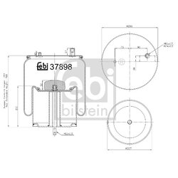 Air Suspension Bellow FEBI 37898 OE Ref 74 22 190 560