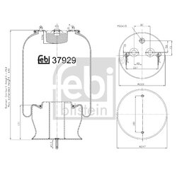Air Suspension Bellow FEBI 37929 OE Ref 1 370 744