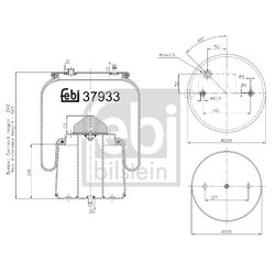Air Suspension Bellow FEBI 37933 OE Ref 0 488 264