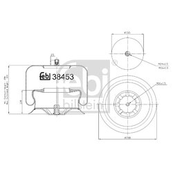 Air Suspension Bellow FEBI 38453 OE Ref 942 320 02 17