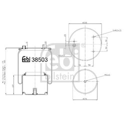 Air Suspension Bellow FEBI 38503 OE Ref 1697 682