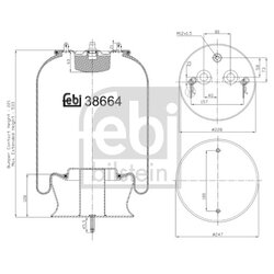 Air Suspension Bellow FEBI 38664 OE Ref 1 370 743