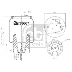 Air Suspension Bellow FEBI 38667 OE Ref 1 932 592