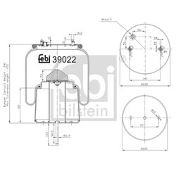 Air Suspension Bellow FEBI 39022 OE Ref 2 024 287