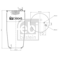 Air Suspension Bellow FEBI 39045 OE Ref 81.43601.6068