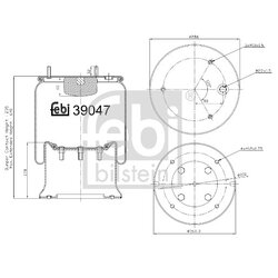 Air Suspension Bellow FEBI 39047 OE Ref 1384 274