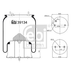 Air Suspension Bellow FEBI 39134 OE Ref 1 440 307