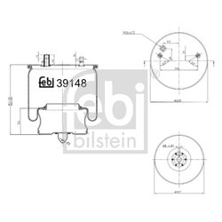 Air Suspension Bellow FEBI 39148 OE Ref 20573109