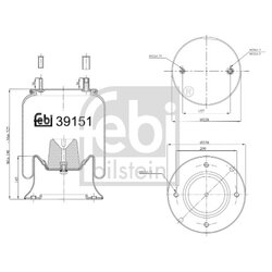 Air Suspension Bellow FEBI 39151 OE Ref M-001472