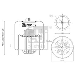 Air Suspension Bellow FEBI 39152 OE Ref 942 320 35 21