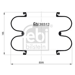 Air Suspension Bellow FEBI 39312 OE Ref 4.731.024.000