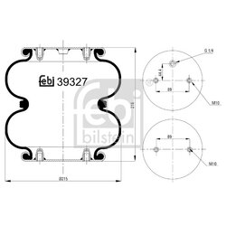 Air Suspension Bellow FEBI 39327 OE Ref 21222663