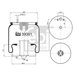 Air Suspension Bellow FEBI 39381 OE Ref 3195091