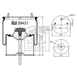 Air Suspension Bellow FEBI 39421 OE Ref 0166217