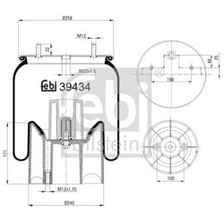 Air Suspension Bellow FEBI 39434 OE Ref JAE3010501401