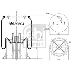 Air Suspension Bellow FEBI 39504 OE Ref 751 065