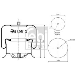 Air Suspension Bellow FEBI 39513 OE Ref 945 320 00 17