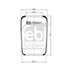Air Suspension Bellow FEBI 39541 OE Ref 750 212