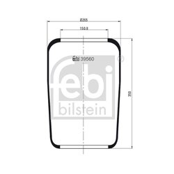 Air Suspension Bellow FEBI 39560 OE Ref 659 561