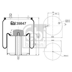 Air Suspension Bellow FEBI 39847 OE Ref 21978502