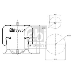 Air Suspension Bellow FEBI 39854 OE Ref A942 320 43 21