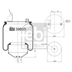 Air Suspension Bellow FEBI 39855 OE Ref 20456158