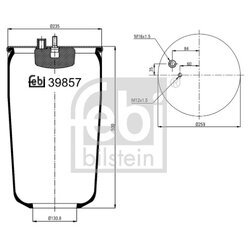 Air Suspension Bellow FEBI 39857 OE Ref 81.43601.6071