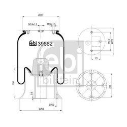 Air Suspension Bellow FEBI 39862 OE Ref 1 304 528