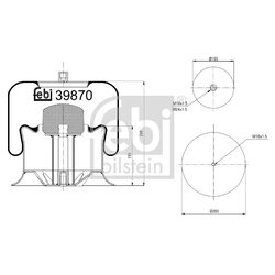 Air Suspension Bellow FEBI 39870 OE Ref A957 320 03 17