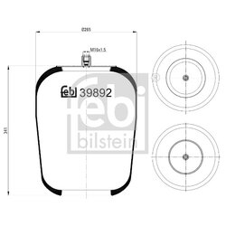 Air Suspension Bellow FEBI 39892 OE Ref 942 327 04 01
