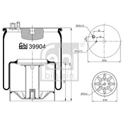 Air Suspension Bellow FEBI 39904 OE Ref 81.43600.6037