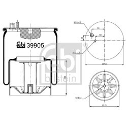 Air Suspension Bellow FEBI 39905 OE Ref 81.43600.6044