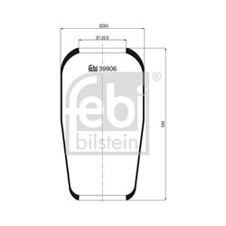 Air Suspension Bellow FEBI 39906 OE Ref A675 328 00 01